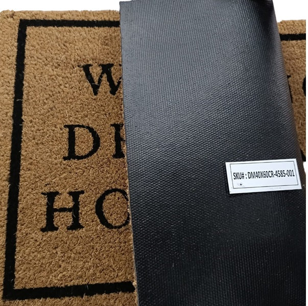 Doormat 60cm x 40cm - 'Hey Good Lookin' - Absorbent Coir Mat for Indoor Outdoor
