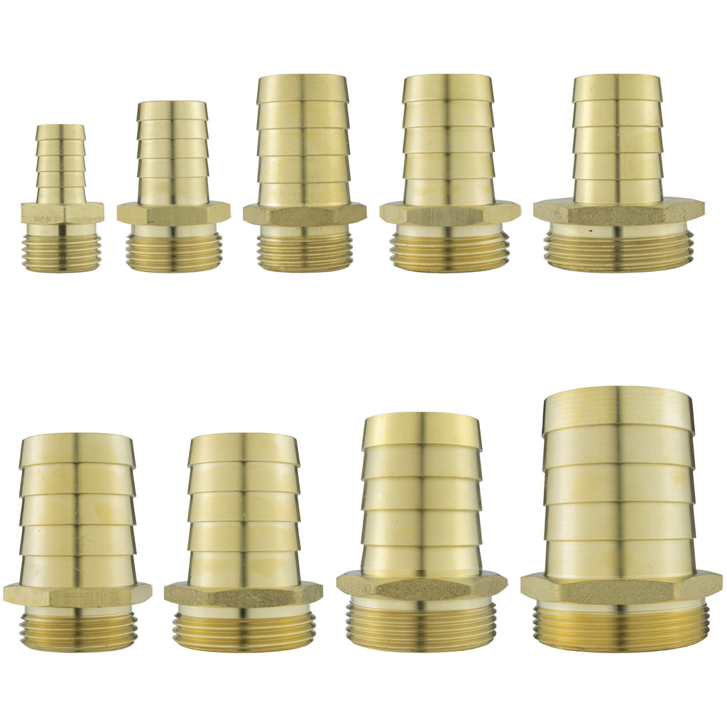 Brass 13mm Barbed Joiner with 1/2" BSP Male Thread