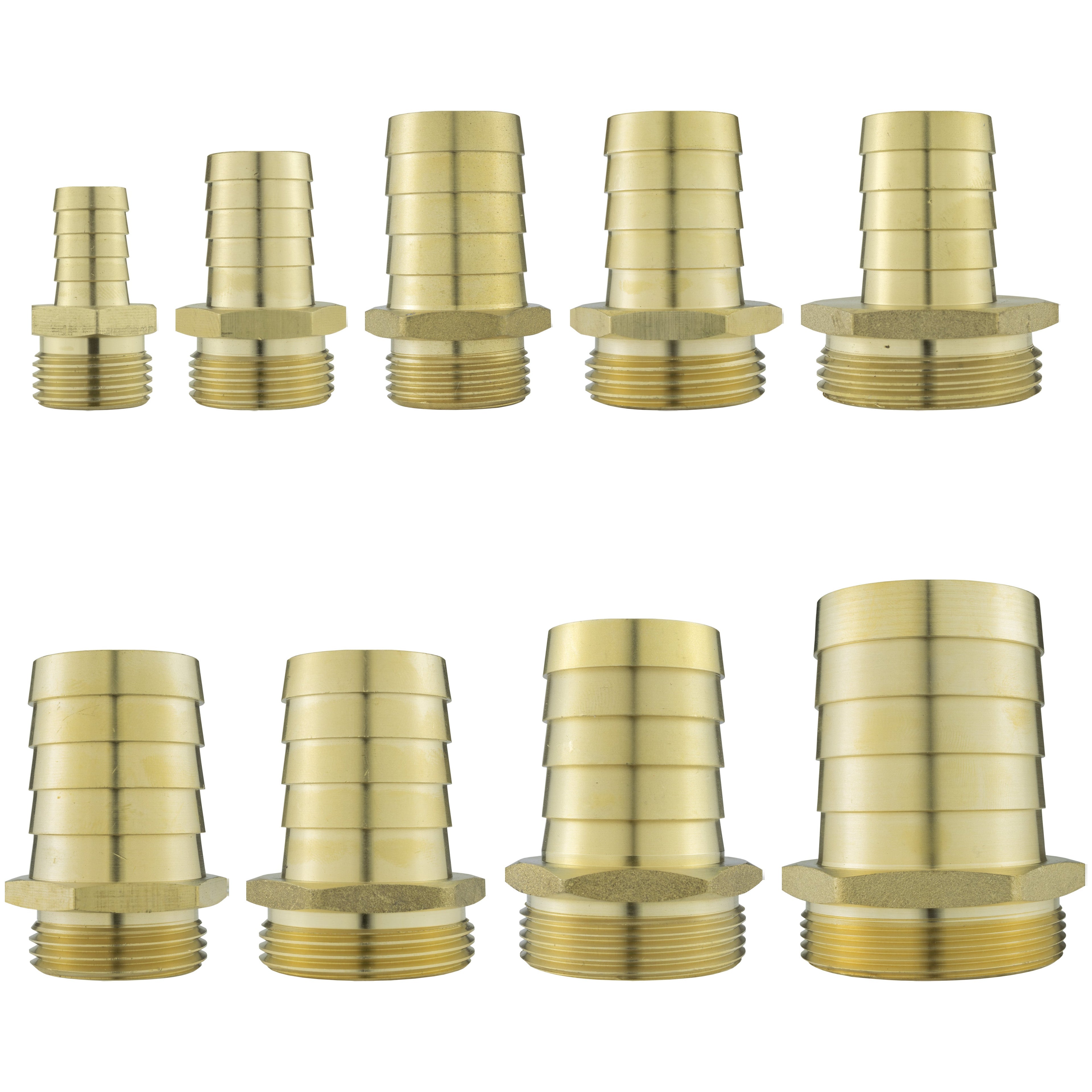Brass 13mm Barbed Joiner with 1/2" BSP Male Thread