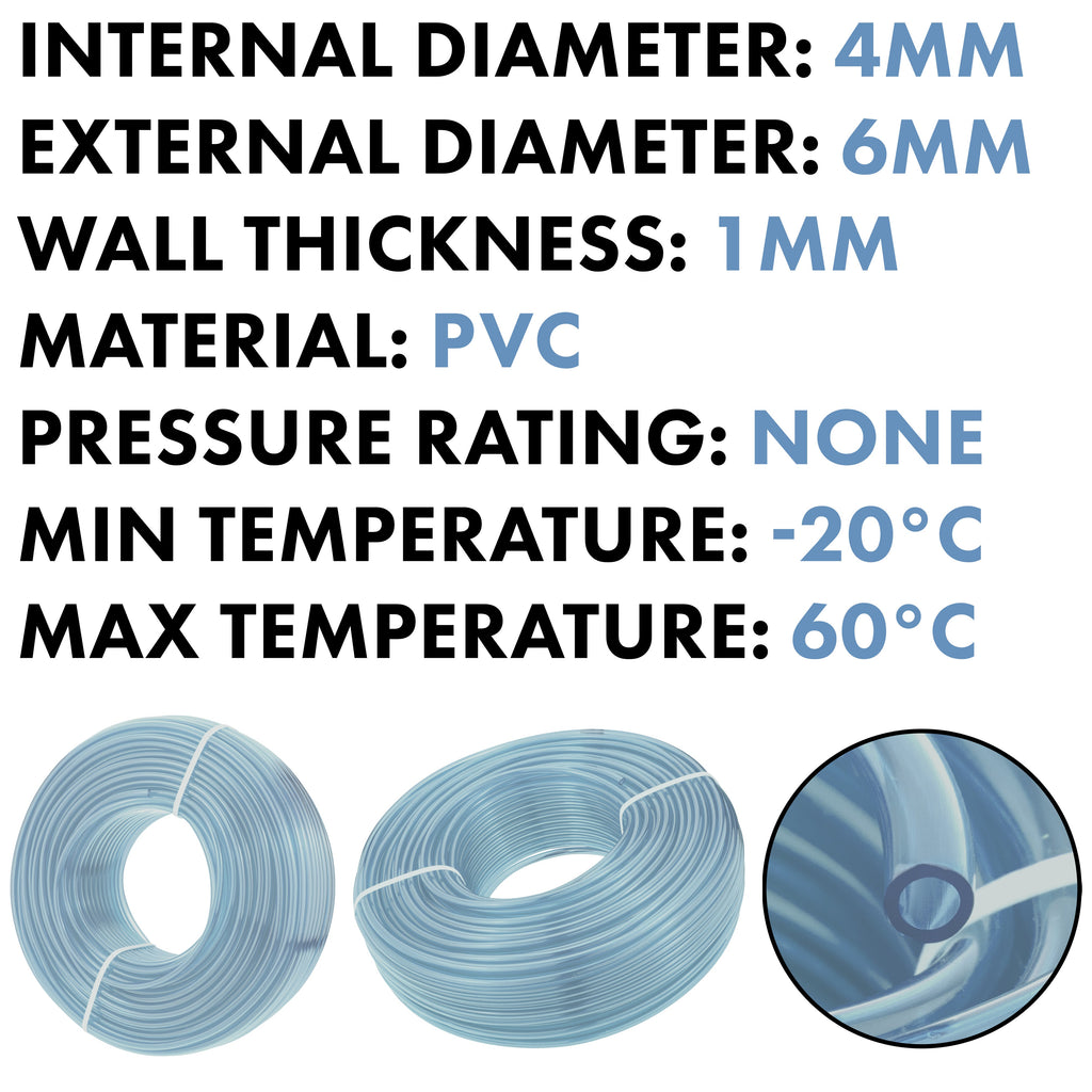 Clear PVC Pipe 4mm*6mm Pipe and Water Fitting Garden Water Connector
