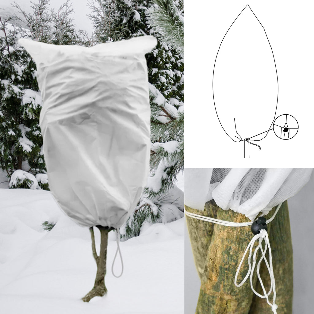 Protective Plant Cover, 50gsm Sack with Cord, Diameter 57 cm, Size 0.9m x 1.5m