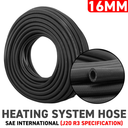 16mm Braided Rubber Heater Hose, SAE J20 R3-0