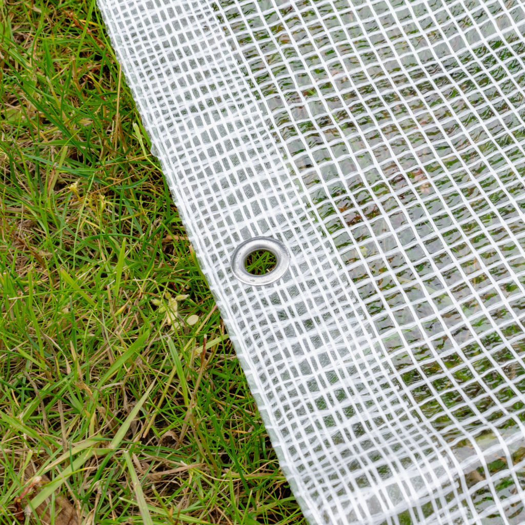 Clear M-Grade Tarpaulin 3m x 5m Waterproof Tarpaulin Cover Outdoor Ground Sheet