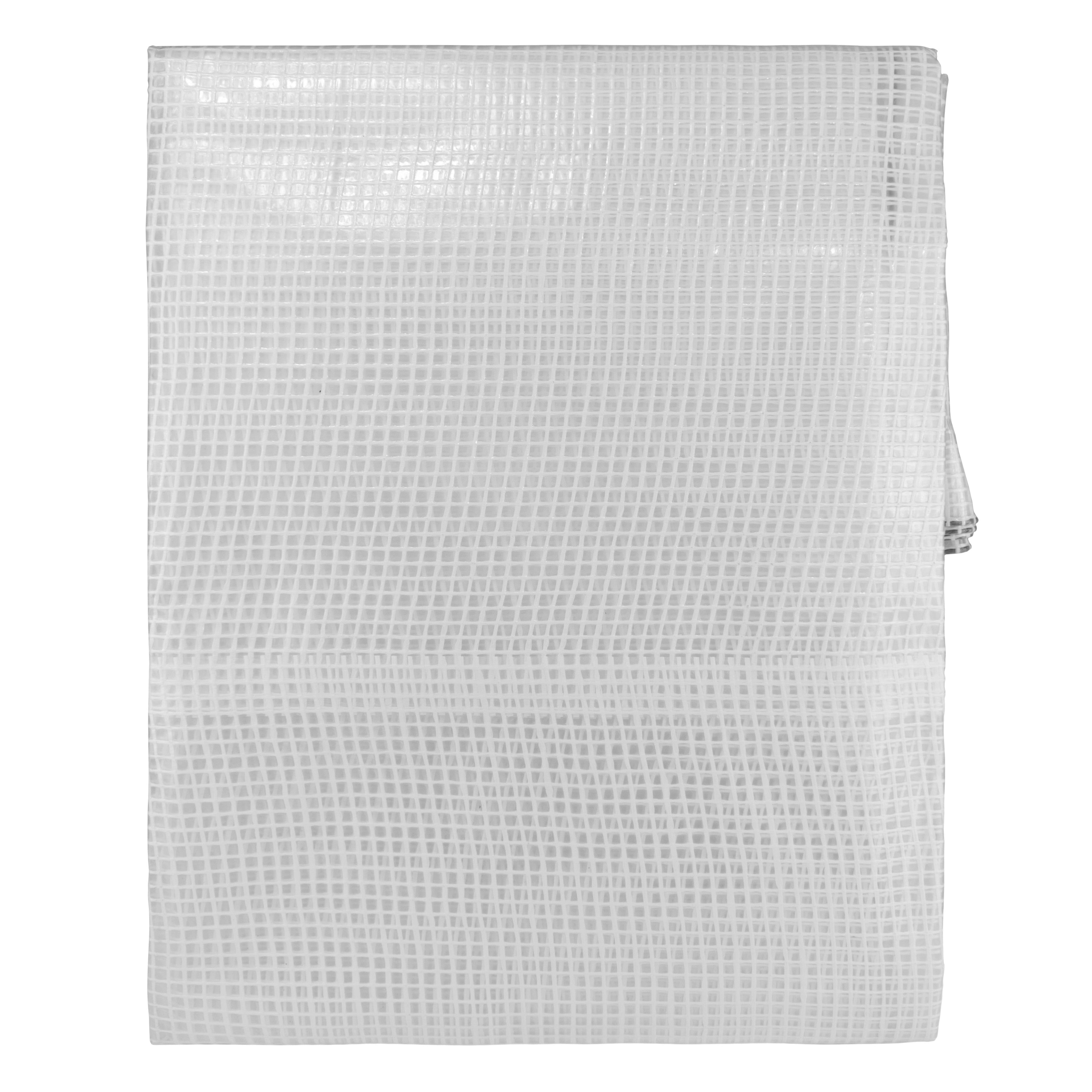 Clear M-Grade Tarpaulin with 10m of 6mm Bungee Rope and 10 x Screw Type Tarp Clips