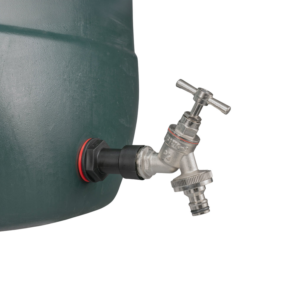 Water Butt Extension Kit 3/4in with Nickel Plated Quick Connect Tap and Drill Bi