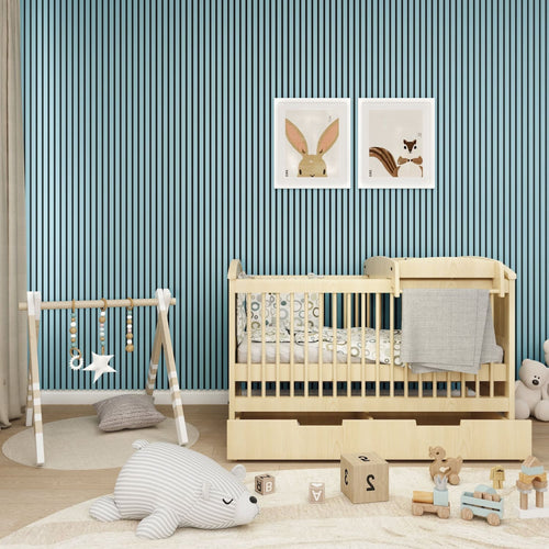 Acoustic Wall Panels in Baby Blue with Black Backing-1