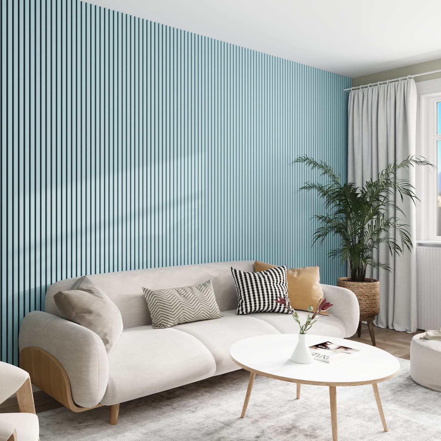 Acoustic Wall Panels in Baby Blue with Black Backing-3