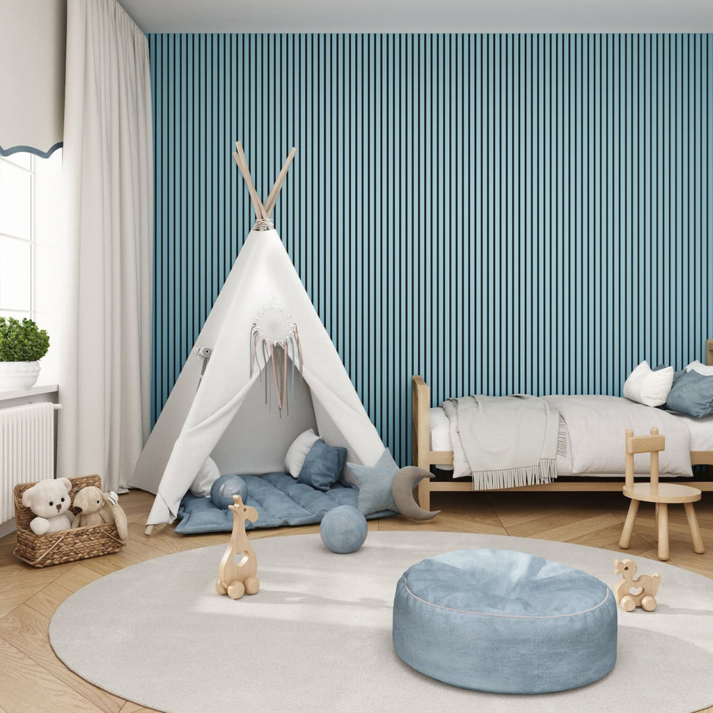 Acoustic Wall Panels in Baby Blue with Black Backing-2