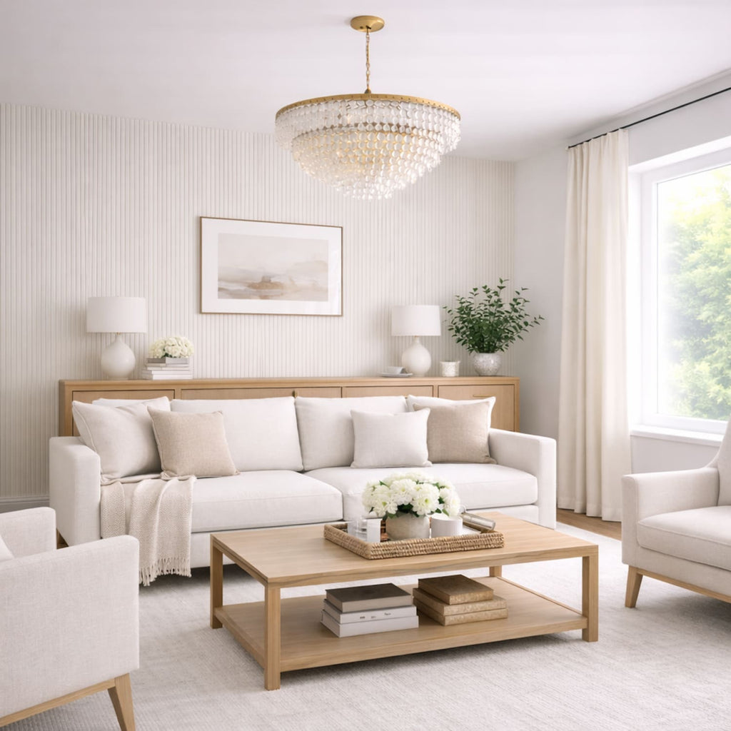 Acoustic Wall Panels in Off White Scallop with White Backing-0