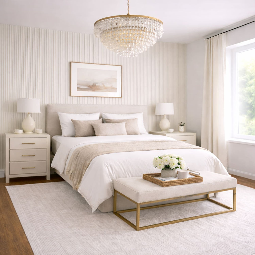 Acoustic Wall Panels in Off White Scallop with White Backing-3