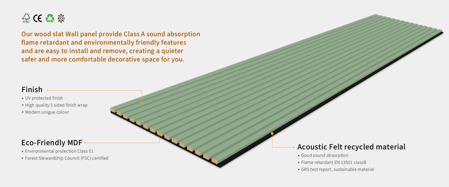 Acoustic Wall Panels in Vintage Sage Green with Black Backing-3