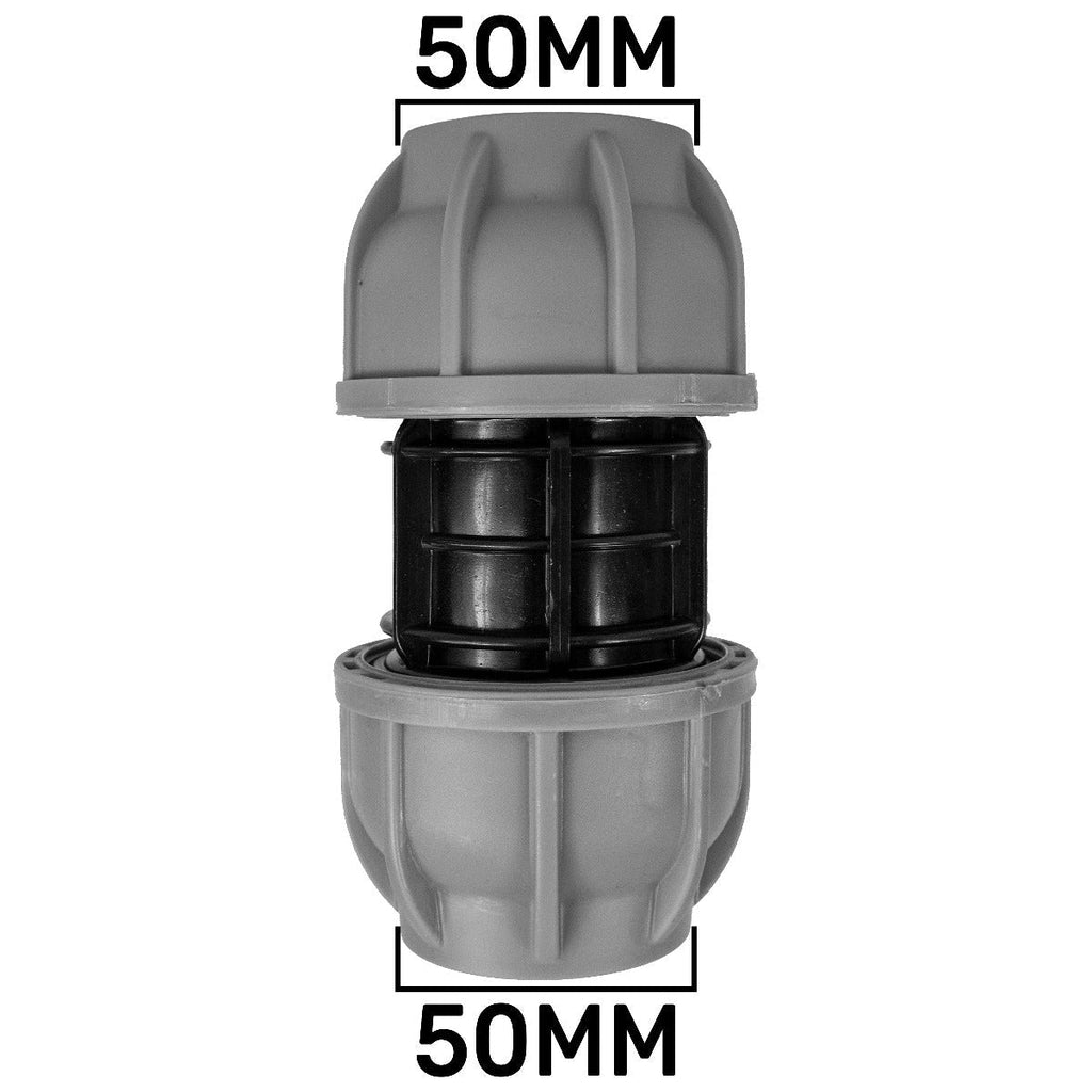 MDPE Straight Joiner 50mm Drip Irrigation Fitting Pipe and Water Fitting